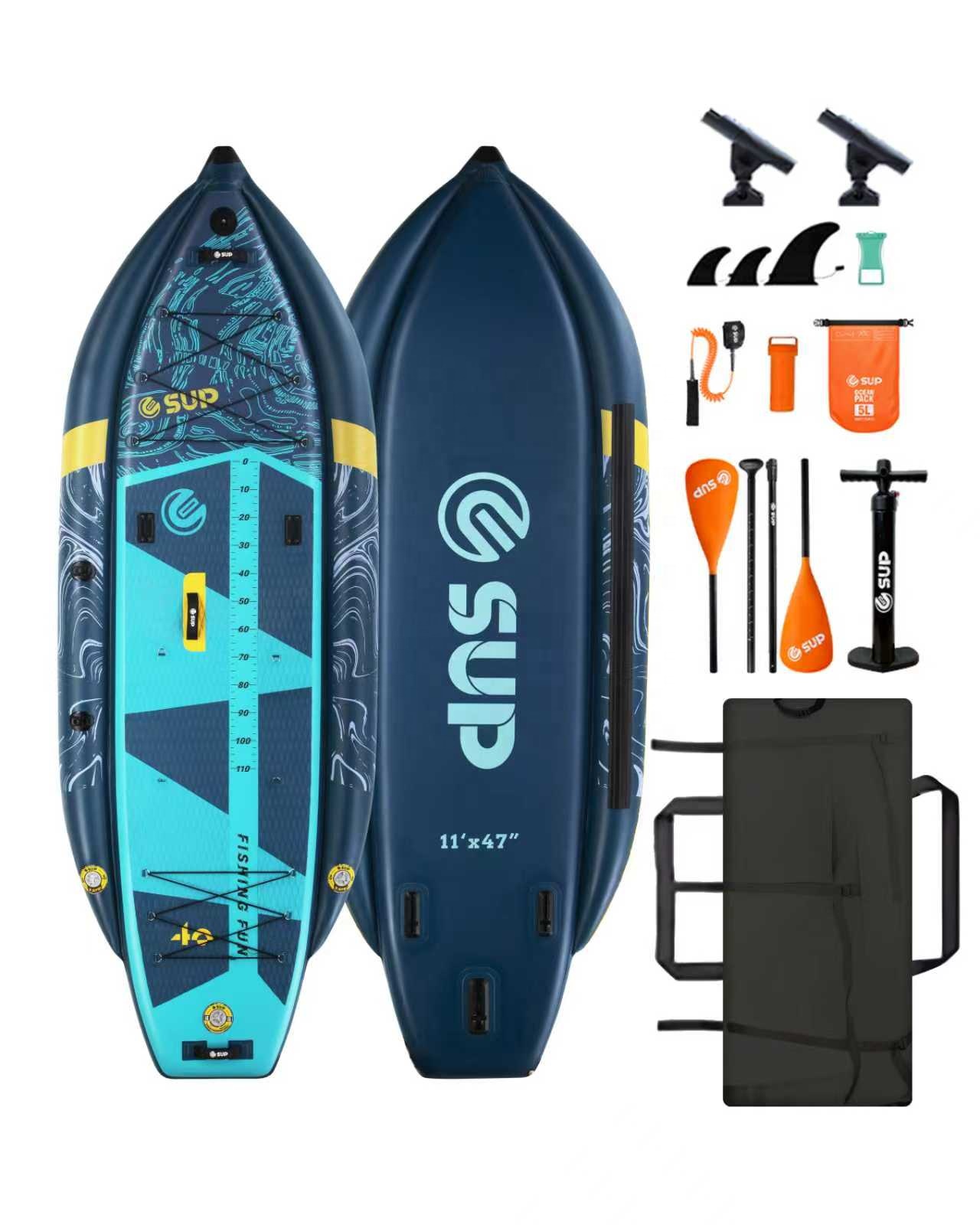 Kayak de pêche gonflable avec  - Fishing Kayak Rod Holder avis et prix